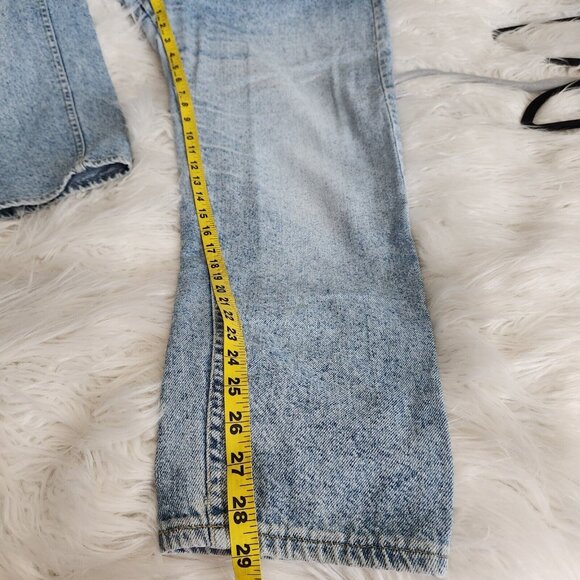 Vintage 80s‎ 90s Lee Womens 32x29" Elastic Waist Blue Mom Jeans Lightwash - Picture 8 of 11